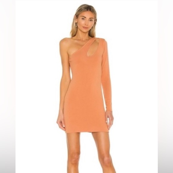 REVOLVE - Lovers & Friends One sleeve Johnson Mini in Terracotta - Picture 1 of 3